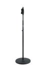 12" Round Base Microphone Stand with One-Handed Clutch