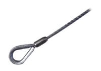 ¼" Wire Rope Assembly, 1' Long