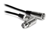 1.5' Right-Angle XLR3F to Straight XLR3M Cable