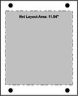 Ace Backstage PNL-100 Aluminum Stage Pocket Panel, Blank, 4.5"x3.68", Black