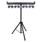 RGBAW+UV LED Fixtures with Stand, Brackets and Case, 8 Pack