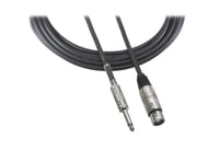 Audio-Technica AT8311-10 10' Premium Mic Cable, Female XLR3 to ¼" TS Male Phone Plug