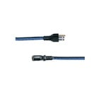 1' Black IEC Power Cables with Blue Cord Stripes, 20 Pack