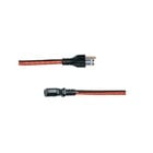 6" Black IEC Power Cables with Red Cord Stripes, 20 Pack