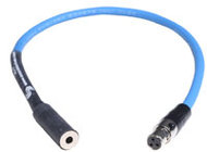 12" 3.5mm Right-Angle TRS-M to 1/4" TRS-F Adapter Cable