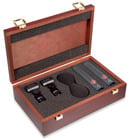 Neumann WOOD BOX SKM 180 SERIES Wood Case for Two KM 180 or KM 80 with Clips and Windscreens