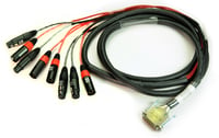 Whirlwind DBF3-FM-005 5' Snake Cable with 4 XLRM, 4 XLRF to DB25 MY8AE