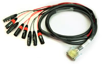 25' Snake Cable with 4 XLRM, 4 XLRF to DB25 MY8AE