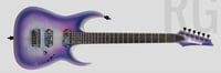 Ibanez RGA Axion - RGA61AL Solidbody Electric Guitar with Macassar Ebony Fingerboard - Indigo Aurora Burst Flat