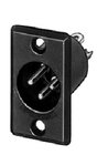 3-pin XLRM D Series Panel Mount