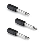 Hosa GPM179-THREE-K  Stereo 3.5mm TRS - 1/4" TS Adapter 3 Pack Bundle 
