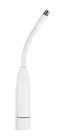 IS Series 6" Single Flex Gooseneck with 3-pin XLR Connector, White