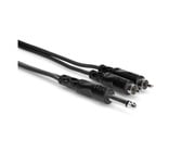 3.3' 1/4" TS to Dual RCA Audio Y-Cable