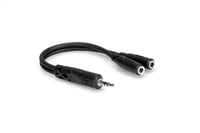 6" 3.5mm TRS to Dual 3.5mm TRSF Headphone Splitter Cable