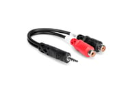 Hosa YRA-154 6" 3.5mm TRS to Dual RCA-F Audio Y-Cable