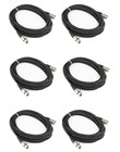 Cable Up MIC-30-SIX-K XLR Microphone Cable Bundle with (6) 30 ft Heavy Duty XLR to XLR Microphone Cables