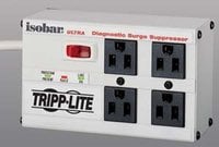 Isobar Surge Protector with 4 Right-Angle Outlets, 6' Cord