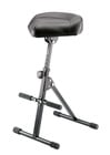 K&M 14045 Stool with Bicycle Seat, Black Leather