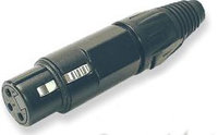 Whirlwind WI3F# BLACK XLRF Black Inline Numbered Connector