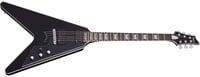 V-1 Platinum Satin Black String-Thru Electric Guitar