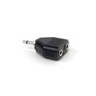 Mono Microphone Splitter - 3.5mm Male to 2x 3.5mm Females