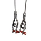 96" Safety Cable with 1/4" Shackles, Stainless Steel
