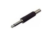 1/4" TS Cable Connector in Black