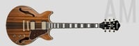 Ibanez AM93ME Hollow Body Electric Guitar with Macassar Ebony Body and Ebony Fingerboard