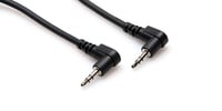 8" 3.5mm TRS to 3.5mm TRS Cable with Dual Right-Angle Connectors