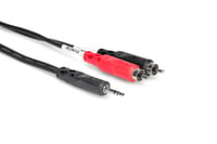 Hosa CMR-203 3' 3.5mm TRS to Dual RCA Audio Y-Cable