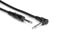 3' 1/4" TS to Right-Angle 1/4" TS Audio Cable