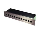 Whirlwind HBREP-6 Rack Panel, 2 Space w/Back Box, for 6 Connectors