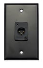 Single Gang Wallplate with XLRM Connector, Black