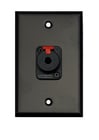 Single Gang Wallplate with 1/4" Jack, Black