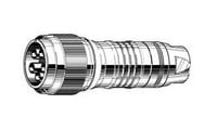 75 Ohm Multi-pin Coaxial Connector, Straight Crimp Plug, 35CA