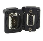 15-pin HD D-Sub EH Series Panel Mount Connector, Male to Female