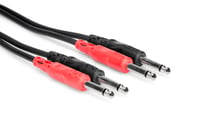 6.6' Dual 1/4" TS to Dual 1/4" TS Audio Cable