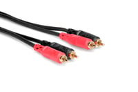 Hosa CRA-201AU 3.3' Dual RCA to Dual RCA Audio Cable, Gold-Plated Connections