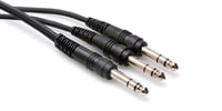 Hosa CYS-103 3' 1/4" TRS to Dual 1/4" TRS Audio Y-Cable