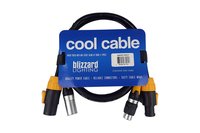 Blizzard DMX5PCTRUE 3 Powercon True1 and 5-pin DMX Combo Cable, 3'