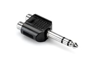 Dual RCA-F to 1/4" TRS Audio Adapter