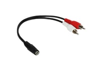 Williams AV WCA 124 3.5mm Female to RCA Male Stereo Adapter Cable 