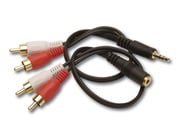 RDL AV-AC2 Cable Kit for AV-HK1, Dual Phono to Mini-Plug, Dual Phono to Mini-Jack