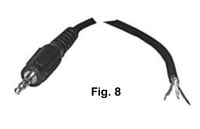 1/8" Stereo Male to Stripped & Tinned Audio Cable, 6 ft, Bulk Packaging