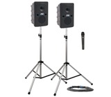 Anchor Go Getter Deluxe Package 1 GG2-U2 and GG2-COMP Speakers, SC-50NL Cable, 2x SS-550 Stands and Wireless Mic