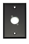 Whirlwind WP1B/1H  Single Gang Wallplate with 1 XLR Punch, Black 