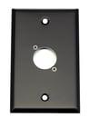 Whirlwind WP1B/1NDH  Single Gang Wallplate Punched for 1 Neutrik XLR, Black