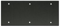 Whirlwind WPX5B/0H  .125" 5 Gang Blank Wallplate, Black Anodized Aluminum 
