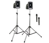 Anchor MegaVox 2 Deluxe Package 2 AIR MEGA2-XU2 and MEGA-AIR Speakers, SC-50 Cable, 2x SS-550 Stands and 2x Wireless Mic