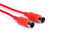 10' 5-pin DIN to 5-pin DIN MIDI Cable, Red